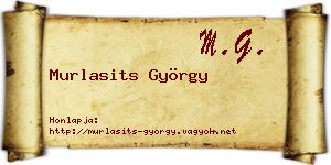 Murlasits György névjegykártya