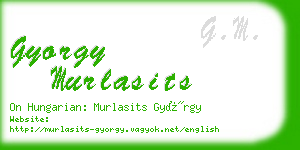 gyorgy murlasits business card